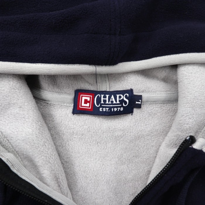 CHAPS フリースパーカー L ネイビー ポリエステル | Vintage.City 古着屋、古着コーデ情報を発信