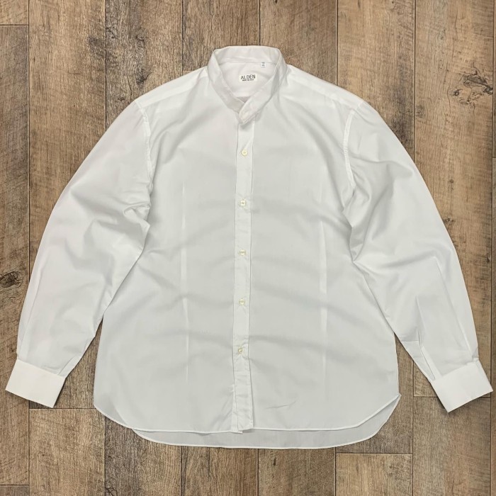 90'S イタリア軍 スタンドカラー オフィサーシャツ ホワイト 