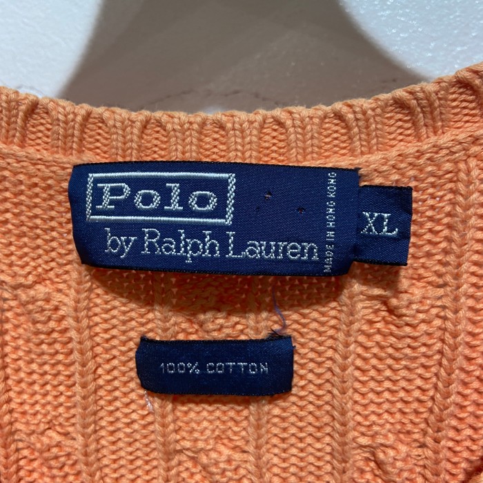『送料無料』Ralph Lauren ポニーワンポイント　ケーブル編みコットン | Vintage.City 古着屋、古着コーデ情報を発信