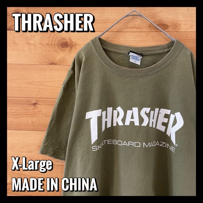THRASHER】ロゴTシャツ XL オーバーサイズ スラッシャー US古着