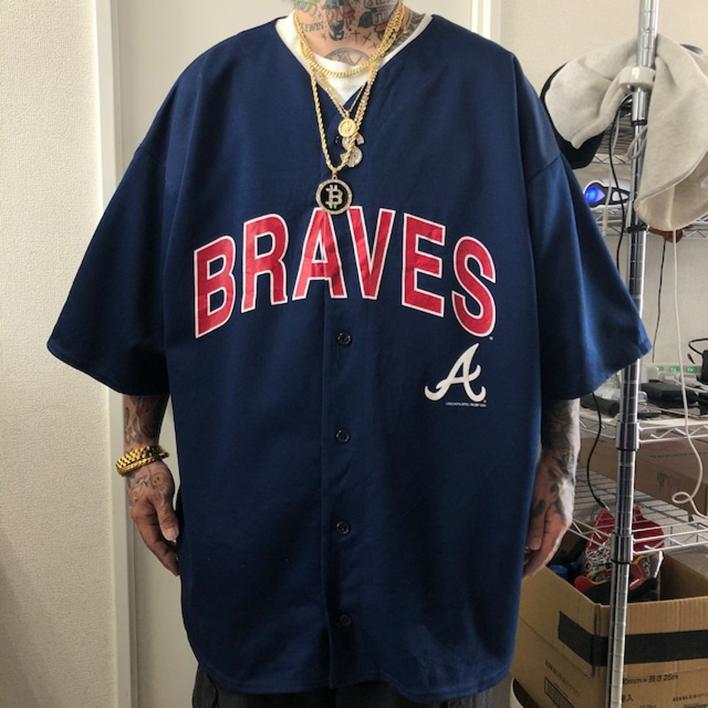 6938.00s MLB アトランタブレーブス ベースボールシャツ XL 古着 | Vintage.City