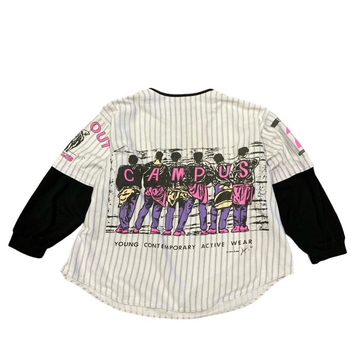 '90 ESLEEP fake layered baseball shirt | Vintage.City Vintage Shops, Vintage Fashion Trends