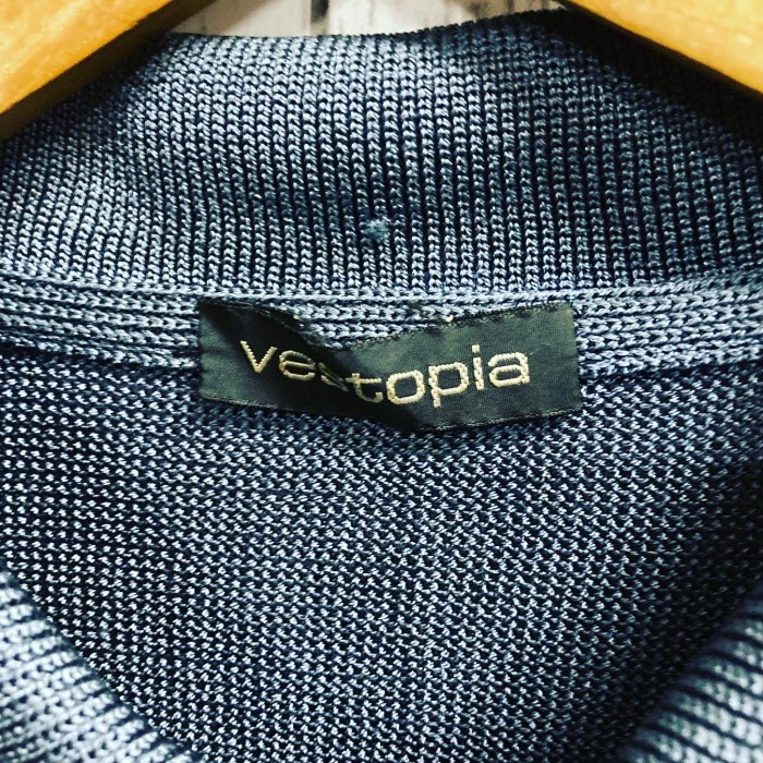 vestopiaシルク100%長袖ポロシャツ　M | Vintage.City 古着屋、古着コーデ情報を発信