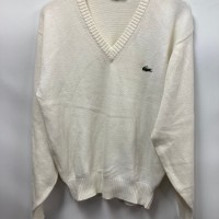 90sヴィンテージ CHEMISE LACOSTE Vネックsweater白　2 | Vintage.City 빈티지숍, 빈티지 코디 정보