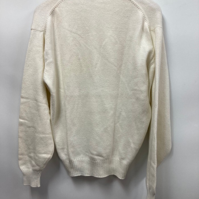 90sヴィンテージ CHEMISE LACOSTE Vネックsweater白　2 | Vintage.City 古着屋、古着コーデ情報を発信