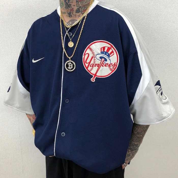 7034.00s ナイキ MLB ニューヨークヤンキース ベースボールシャツ 