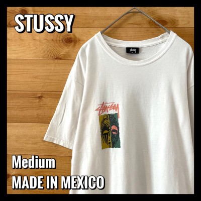 【STUSSY】ワンポイント バックプリント ロゴ 半袖 Tシャツ M US 