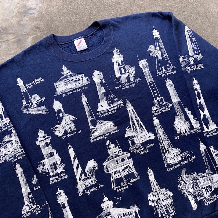 MICHIGAN RAG CO Lighthouse Sweatshirt | Vintage.City 古着屋、古着コーデ情報を発信