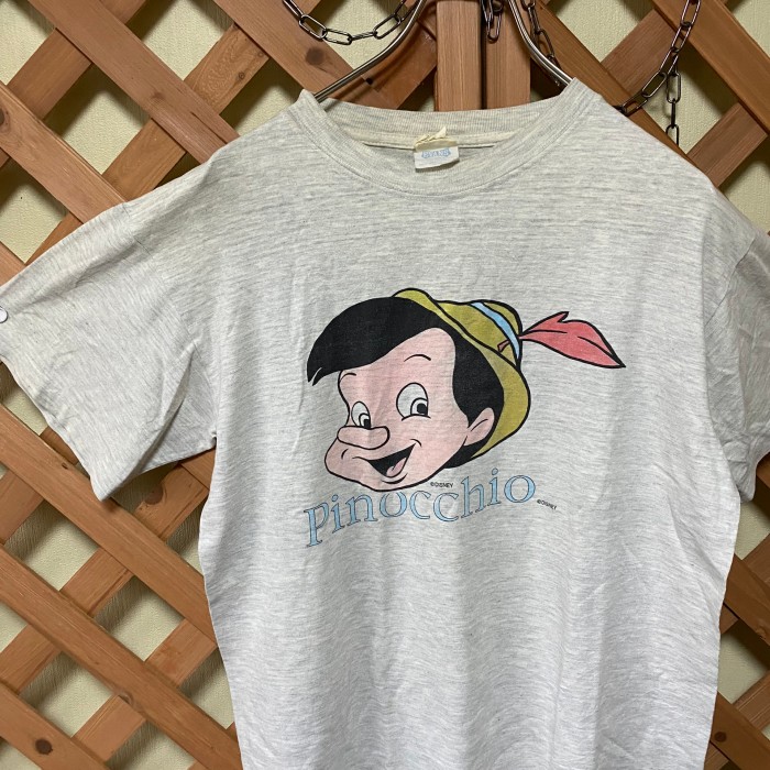 希少】Mickey&co ピノキオ tシャツ ビンテージ 古着 ホワイト 90