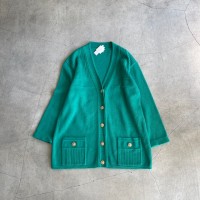 Euro vintage vneck cardigan - green - | Vintage.City 古着屋、古着コーデ情報を発信