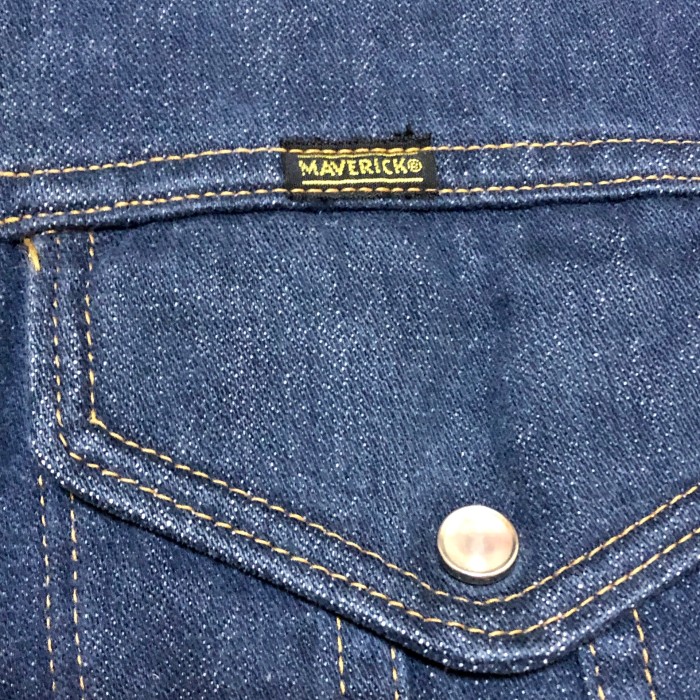 MAVERICK　MADE IN U.S.A.　ノーカラーデニムシャツジャケット
