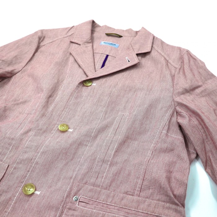 MITSUMINE テーラードジャケット L ピンク コットン | Vintage.City 古着屋、古着コーデ情報を発信