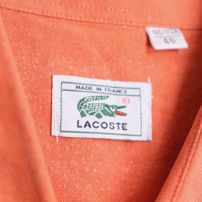 ”Lacoste”passion orange color shirt | Vintage.City 古着屋、古着コーデ情報を発信