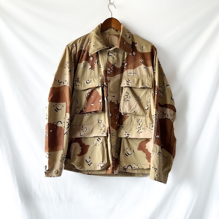 未使用ヴィンテージ1990年USアーミーチョコチップコンバットシャツジャケットL