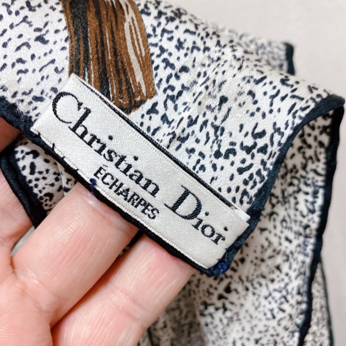 ディオール スカーフ 紫色 シルク Christian Dior 大判 | Vintage.City