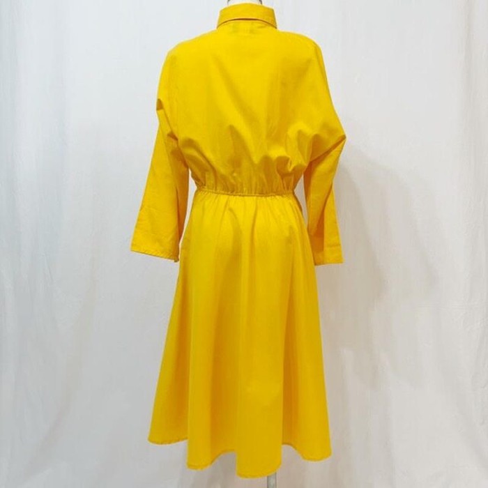 USA製 ロング シャツドレス シャツワンピース アメリカン 黄 ドルマン | Vintage.City 古着屋、古着コーデ情報を発信