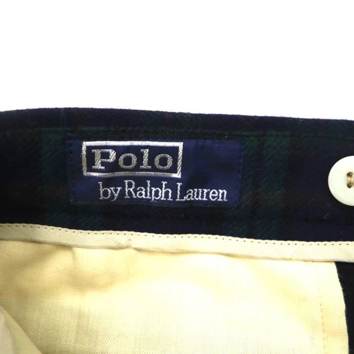 POLO BY RALPH LAUREN タックスラックスパンツ L グリーン | Vintage.City 古着屋、古着コーデ情報を発信