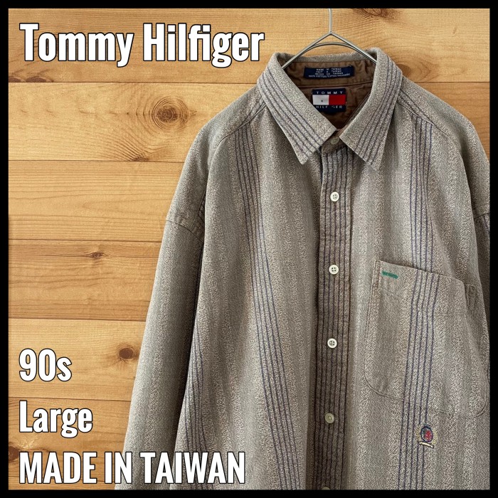 Tommy Hilfiger】90s フラッグタグ 長袖シャツ L US古着 | Vintage.City