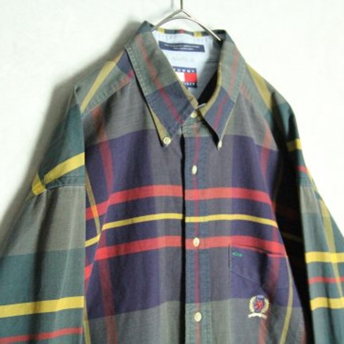 "Tommy Hilfiger" tartan check looseshirt | Vintage.City 빈티지숍, 빈티지 코디 정보
