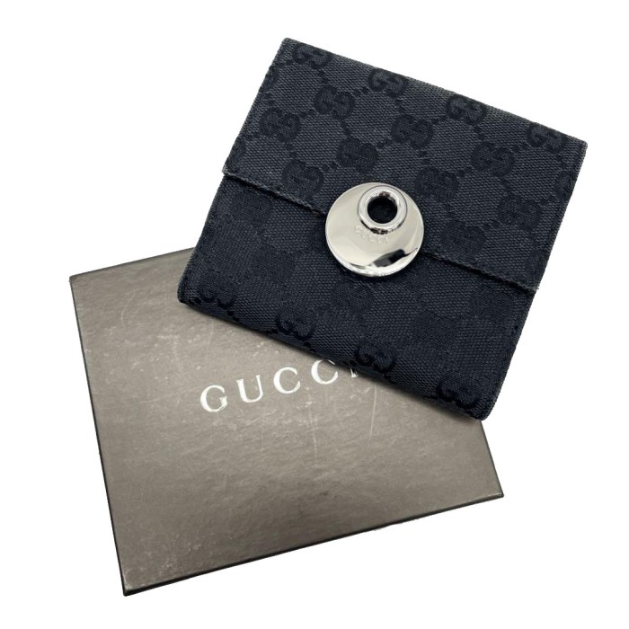GUCCI グッチ Wホック二つ折り財布 コンパクトウォレット GGキャンバス | Vintage.City Vintage Shops, Vintage Fashion Trends