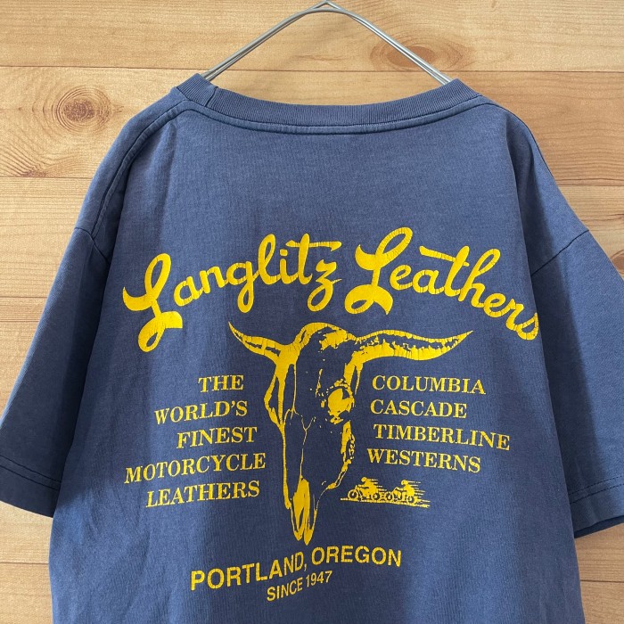 LanglitzLeathers】カナダ製 バックプリント Tシャツ US古着 | Vintage