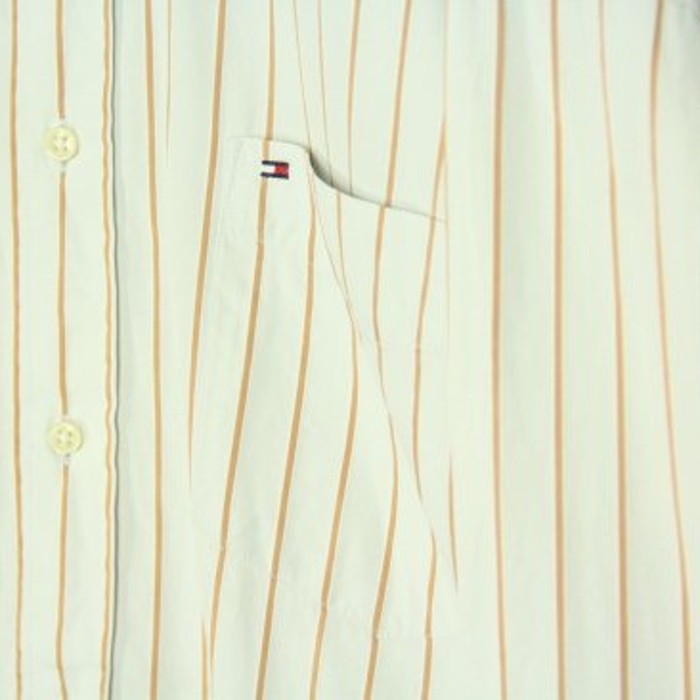 "Tommy Hilfiger" pinstripe loose shirt | Vintage.City 古着屋、古着コーデ情報を発信