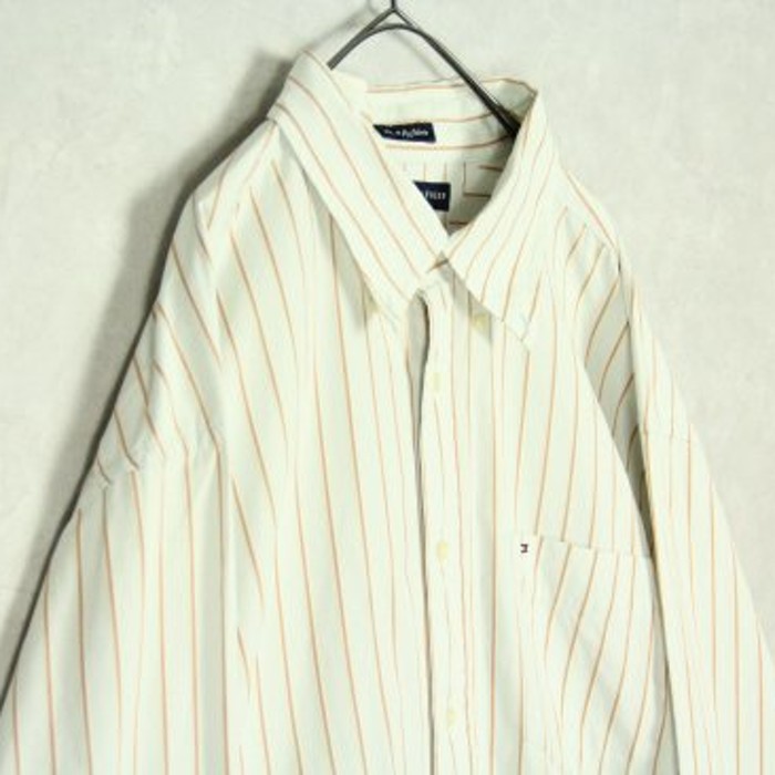 "Tommy Hilfiger" pinstripe loose shirt | Vintage.City 古着屋、古着コーデ情報を発信
