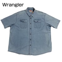 Wrangler　ダンガリーシャツ　半袖　デニム風　3XLサイズ | Vintage.City ヴィンテージ 古着
