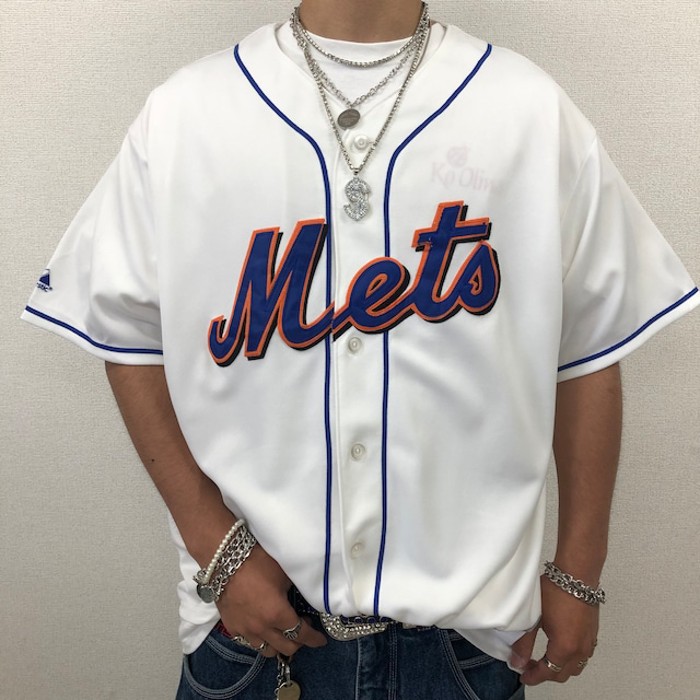 7523.MLB ニューヨークメッツ ゲームシャツ レイエス7 刺繍 XL 