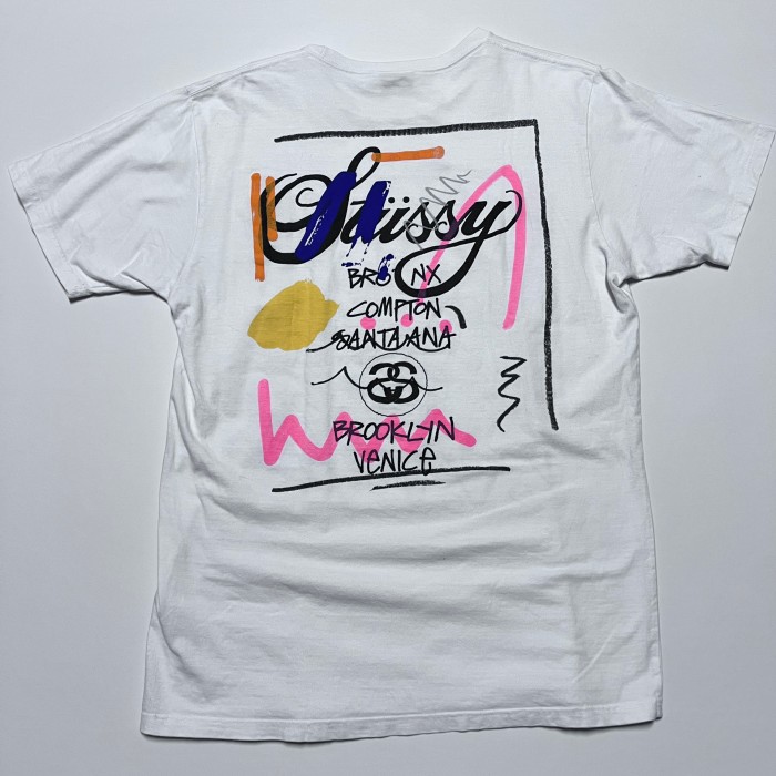 【希少】ステューシー《STUSSY》ワールドツアー 絵画 Tシャツ