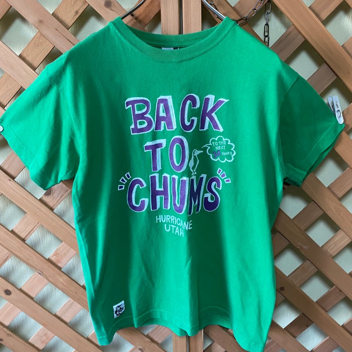 CHUMS チャムス グリーン tシャツ 半袖 ポップ かわいい 夏服