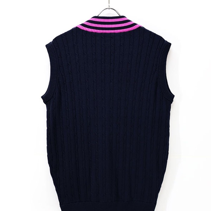 adidas Tilden design cotton knit vest L | Vintage.City 古着屋、古着コーデ情報を発信