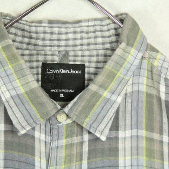 "Calvin Klein" light check shirt | Vintage.City 빈티지숍, 빈티지 코디 정보