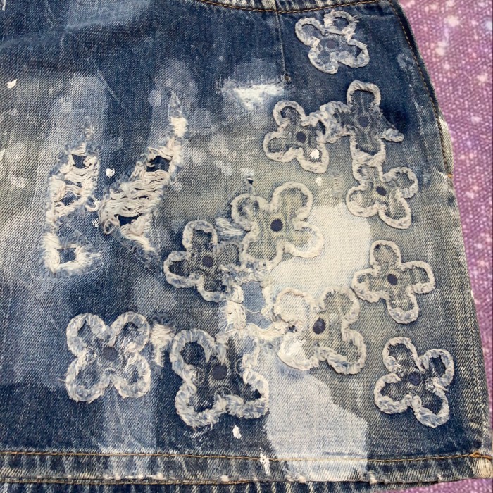 Y2K ”Dsquared2”patchwork denim mini | Vintage.City 古着屋、古着コーデ情報を発信
