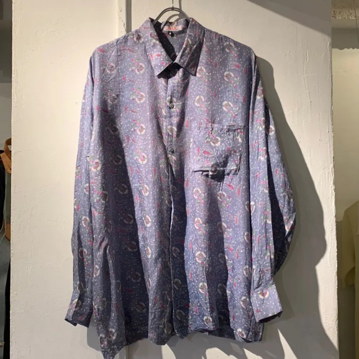 1970's unknown silk shirt | Vintage.City 古着屋、古着コーデ情報を発信