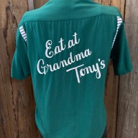 50s ボーリングシャツ　レーヨン　グリーン　チェーンステッチ | Vintage.City 빈티지숍, 빈티지 코디 정보