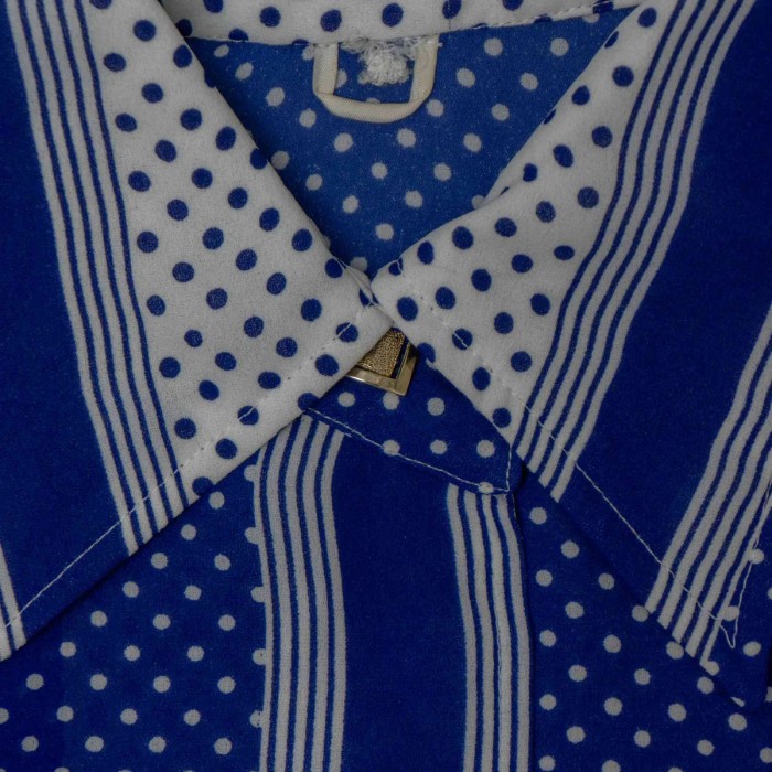 青地白水玉半袖セットアップ　DSC01932 | Vintage.City 古着屋、古着コーデ情報を発信