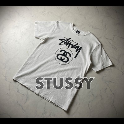 STUSSY ステューシー ロゴプリント 白T Tシャツ | Vintage.City
