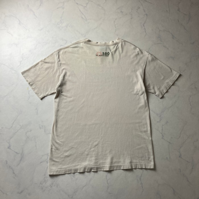 オンライン販促品  ブルー　Ｔシャツ ＵＳＡ製XL STUSSY OLD Tシャツ/カットソー(半袖/袖なし)