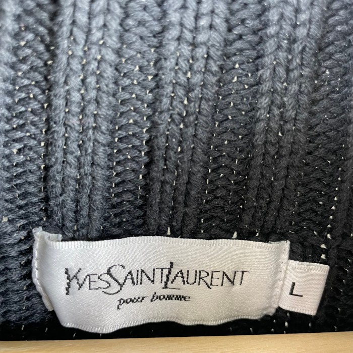 Yves Saint Laurent ハイネックニット ネイビー | Vintage.City 古着屋、古着コーデ情報を発信
