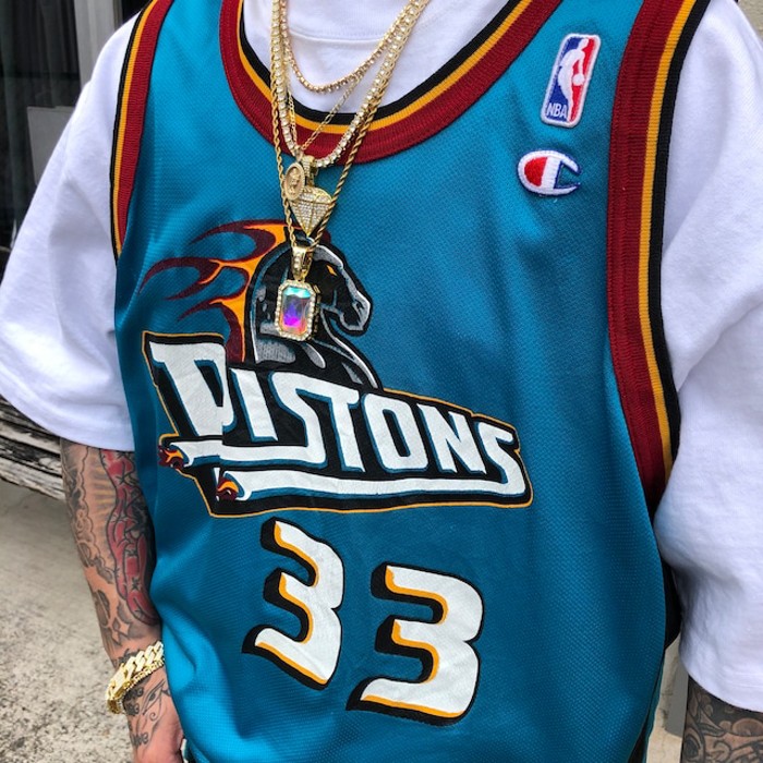 7885.NBA デトロイトピストンズ ゲームシャツ グラントヒル チャンピオン | Vintage.City 古着屋、古着コーデ情報を発信