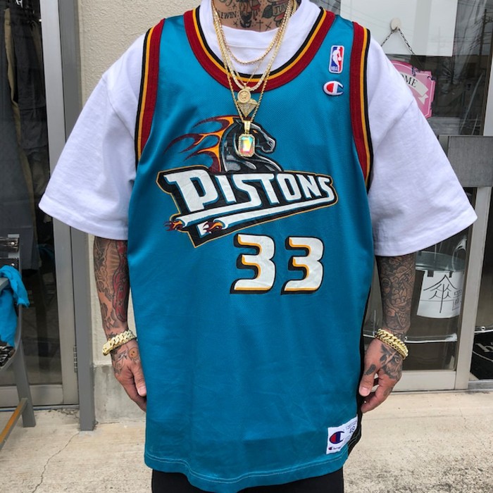 7885.NBA デトロイトピストンズ ゲームシャツ グラントヒル 
