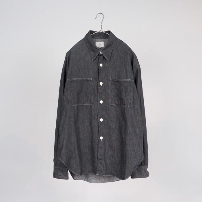 LQ Y’s for Men ブラックデニムシャツ L | Vintage.City 古着屋、古着コーデ情報を発信