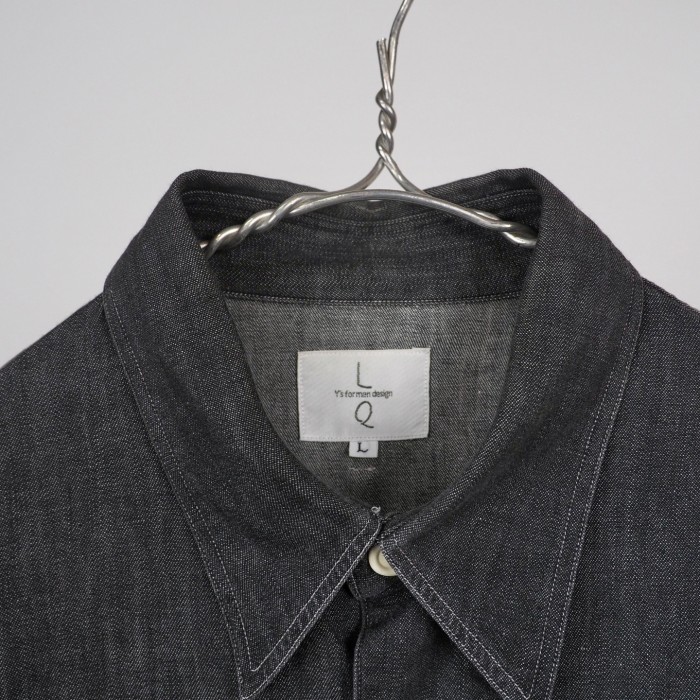 LQ Y’s for Men ブラックデニムシャツ L | Vintage.City 빈티지숍, 빈티지 코디 정보