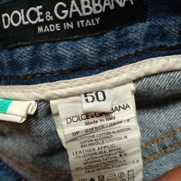 【DOLCE&GABBANA】ブタさんワッペンデニム デニム/ジーンズ パンツ メンズ 当店の記念日
