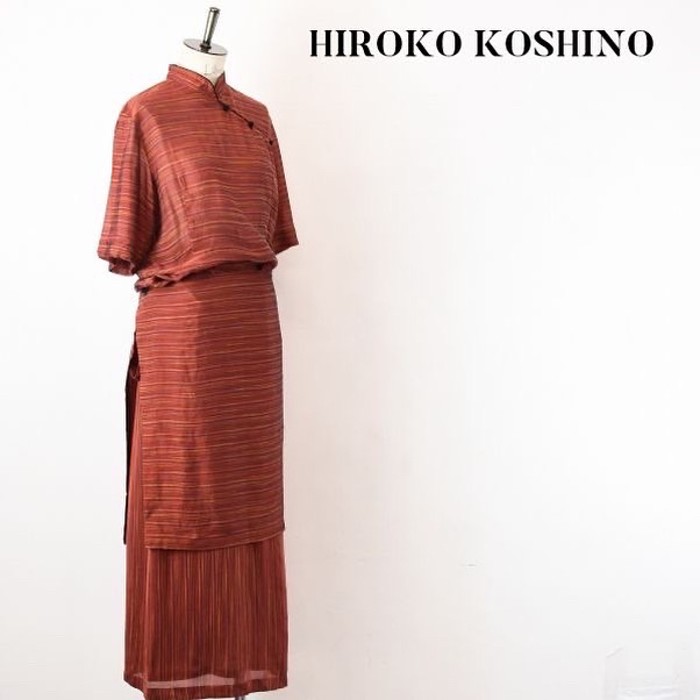 HIROKO KOSHINO レディース チャイナワンピース風 暖色 | Vintage.City 빈티지숍, 빈티지 코디 정보