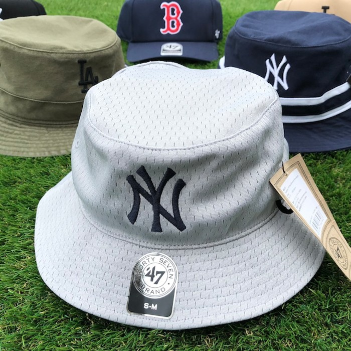 【新品】'47 MLB ニューヨークヤンキース バケットハット メッシュ | Vintage.City 빈티지숍, 빈티지 코디 정보
