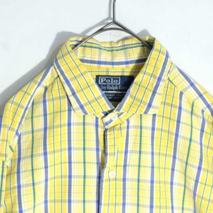 "POLO" yellow × blue check shirt | Vintage.City Vintage Shops, Vintage Fashion Trends