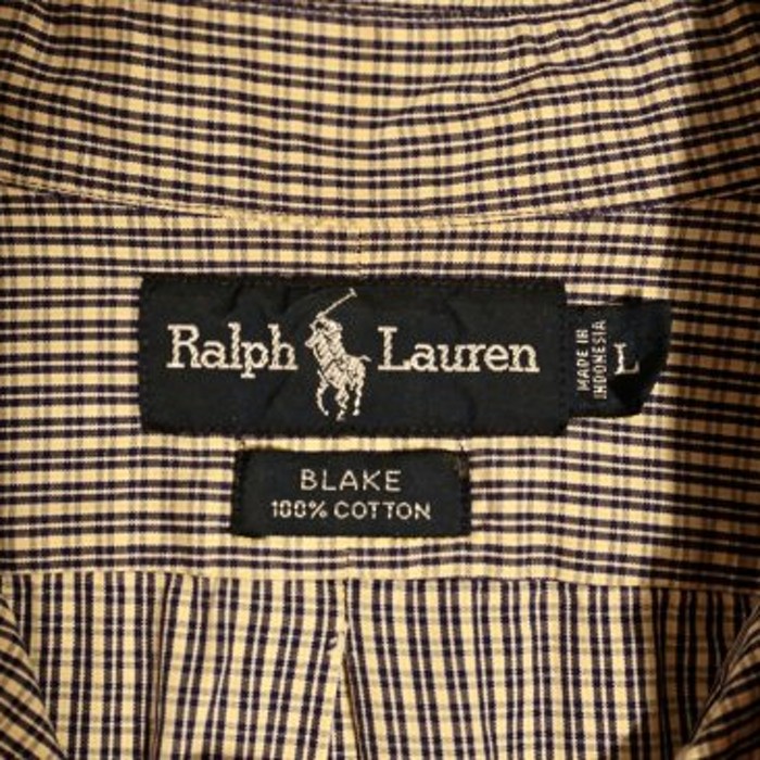 "Polo Ralph Lauren" check yellow shirt | Vintage.City 빈티지숍, 빈티지 코디 정보