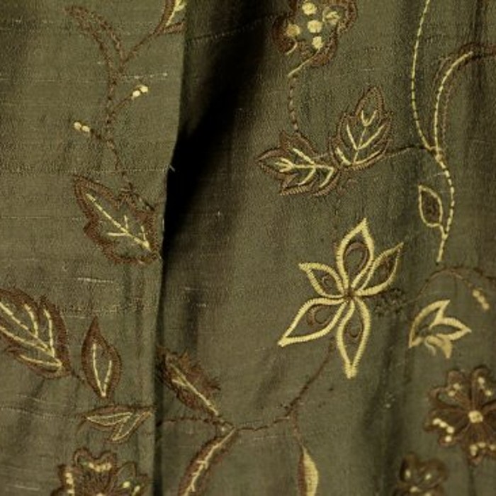 green flower embroidered shirt jacket | Vintage.City 빈티지숍, 빈티지 코디 정보